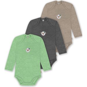 normani Rompertje/body  donkerbeige / antraciet / kiwi