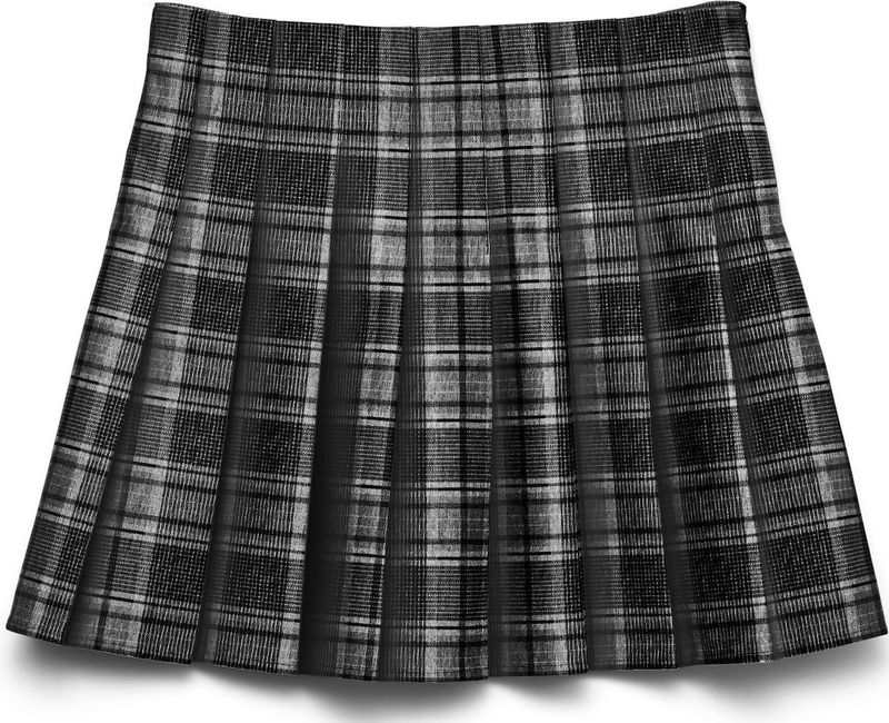 VERO MODA - VMPiper - Plooirok - Grijs/Zwart - Kort