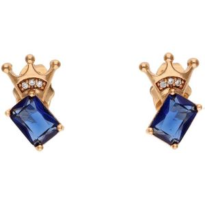 faina Oorbellen  blauw / rose-goud