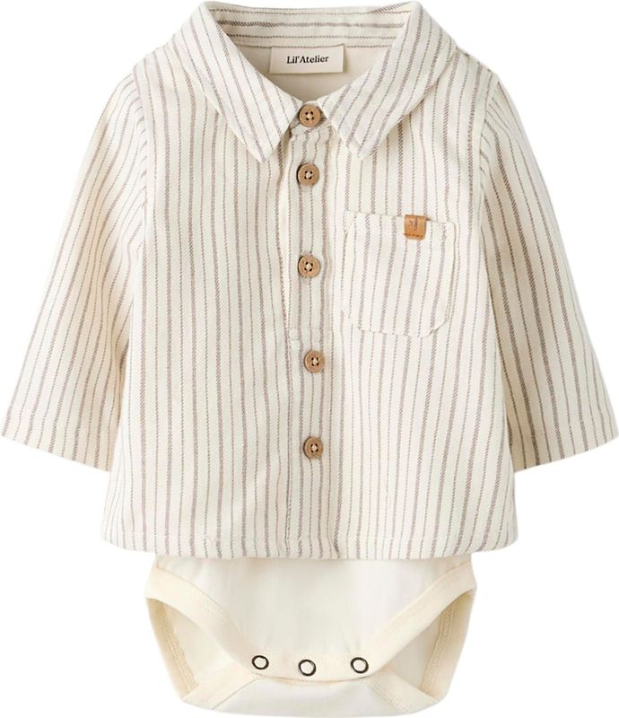 Biologisch Katoen - Bodyblouse - Geweven Stof - Lange Mouwen - Regular Fit