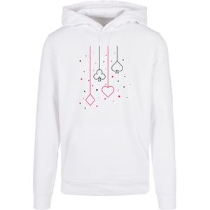 F4NT4STIC Sweatshirt 'Kreuz Pik Herz Karo Poker Kartenspiel'  blauw / rood / wit