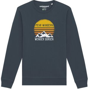 Watapparel Sweatshirt ' Mehr Wandern '  antraciet / gemengde kleuren