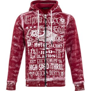 CIPO & BAXX Sweatvest  donkerrood / wit