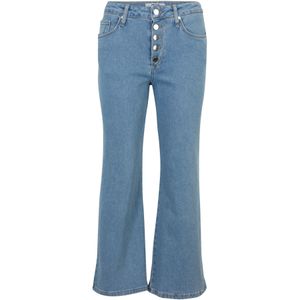 Jeans 'Petite Button Front Wide Leg Jeans'