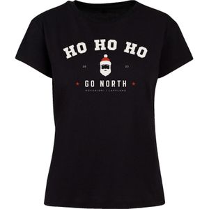 F4NT4STIC Shirt 'Ho Ho Ho Santa Claus Weihnachten'  rood / zwart / wit