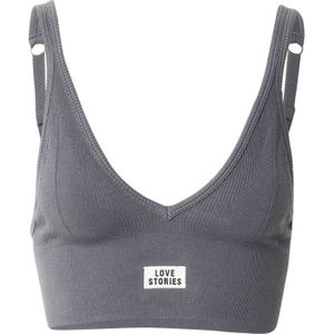 LOVE Stories BH 'Posey'  donkergrijs / wit