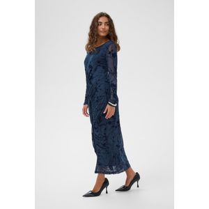 Jurk - CUalifa - Fitted - Donkerblauw - Midi-jurk