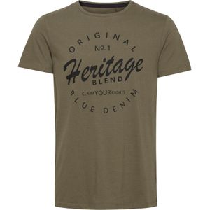 BLEND Shirt 'Abraham'  olijfgroen / zwart