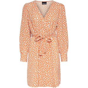 PIECES Jurk 'JOE'  groen / oranje / wit