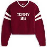 Tommy Jeans Trui '85'  bordeaux / wit