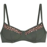 Look - Beugelbikini - Olijf/Luipaard - Recycling-polyamide