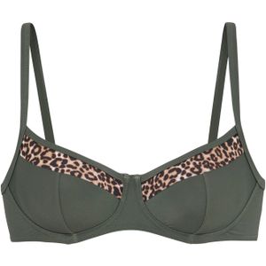 Look - Beugelbikini - Olijf/Luipaard - Recycling-polyamide