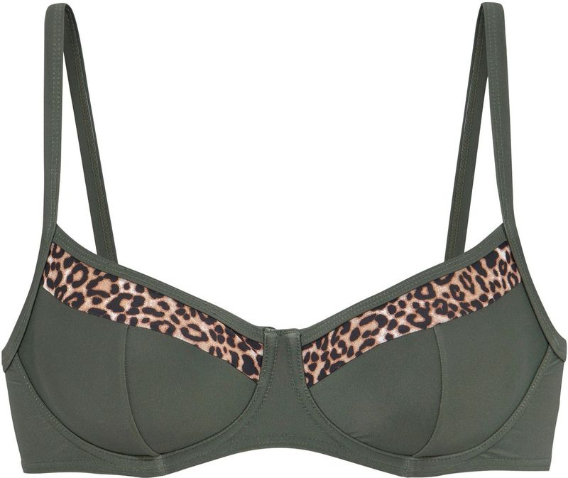 Look - Beugelbikini - Olijf/Luipaard - Recycling-polyamide