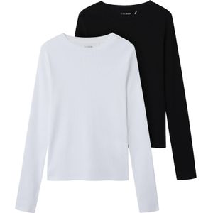 TWO SOON Shirt  zwart / wit