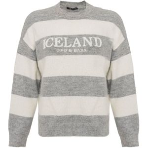 CIPO & BAXX Trui  grijs / wit