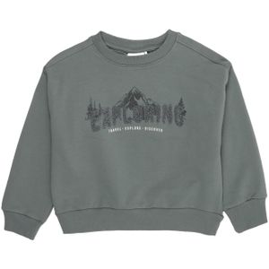 EN FANT - Sweatshirt - Smaragd - Donkergroen - Offwhite - Ronde Hals