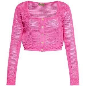 ebeeza Gebreid vest  lichtbeige / pink