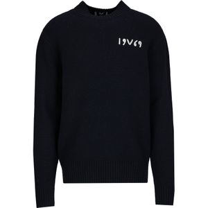 19V69 ITALIA Trui 'Anteo'  navy / wit