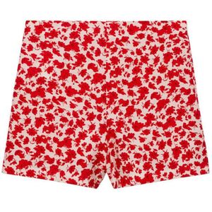 MANGO Broek 'Concha'  rood / offwhite