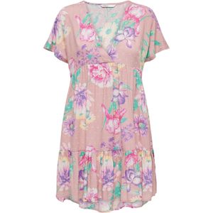 ONLY Jurk 'PARIS'  geel / jade groen / lila / oudroze