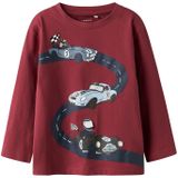 NAME IT Shirt 'NMMROLF'  lichtblauw / grijs / roestrood