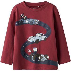 NAME IT Shirt 'NMMROLF'  lichtblauw / grijs / roestrood