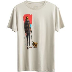 Kaft Shirt 'Brian'  lichtbeige / bruin / rood / zwart
