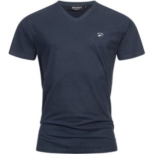 INDICODE JEANS Shirt 'Clever'  navy / wit