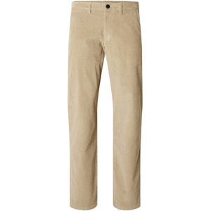 SELECTED HOMME Cordbroek - Chinchilla - Katoen - Straight Fit