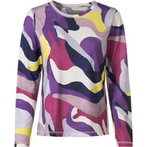 Heine - Shirt - Lila/Mauve - Gedessineerd - Lange Mouwen