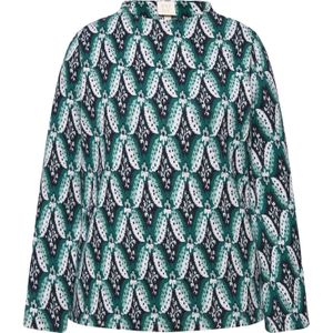 Ulla Popken Sweatshirt  antraciet / smaragd / pastelgroen / wit