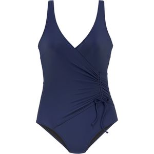 Beenlijn - Badpak - Marine - Gewatteerd - Hoge rechte ruglijn