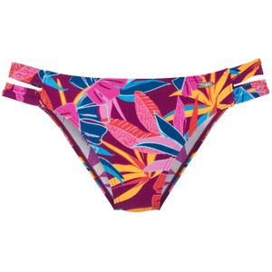 Buffalo - Soleil - Bikinibroekje - Bes bedrukt - Met Sierbandjes Opzij