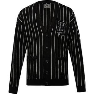 STHUGE Gebreid vest  zwart / wit