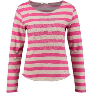 Key Largo Shirt 'Happiness'  beige / rosa