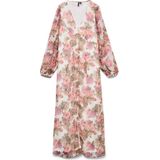 Vmsmilla - Lange Jurk - Bloemenprint - V-Hals - Lange Mouwen - Enkel Lengte