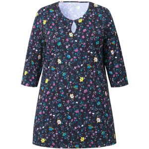 Ulla Popken Shirt  turquoise / donkergeel / sering / zwart