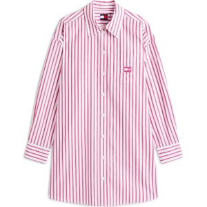 Tommy Jeans Blousejurk  pink / wit