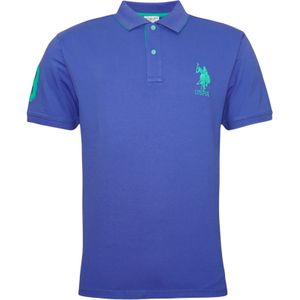 U.S. POLO ASSN. Shirt  turquoise / royal blue/koningsblauw
