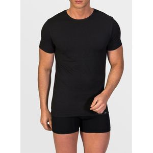 zd ZERO DEFECTS Onderhemd 'Crew-Neck T-shirt Soya Yarn'  zwart