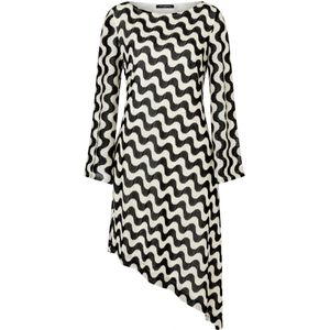 Ana Alcazar Jurk 'Zora'  zwart / wit
