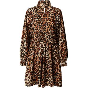 ONLY Jurk 'EMMIE'  roestbruin / cognac / cappuccino / zwart