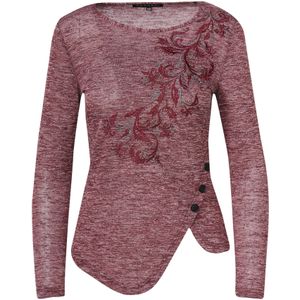 KOROSHI Shirt  donkerrood / rood gemêleerd