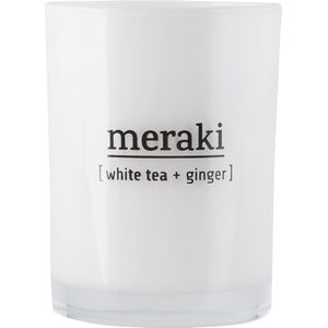 Meraki - Geurkaars White tea & Ginger wit groot