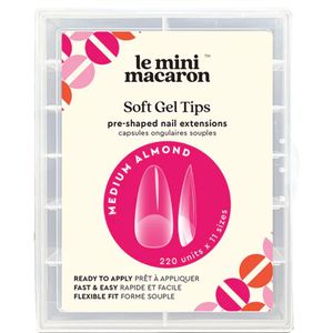 Le Mini Macaron Soft Gel Tips Medium Almond 63 ml
