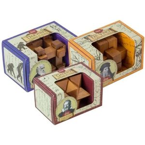 Professor Puzzle's mini Great Minds houten puzzels (set van 3 st.)