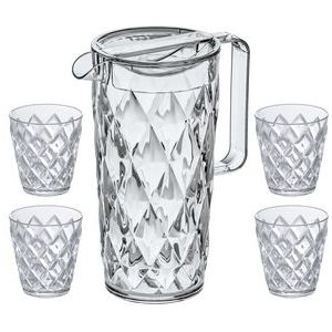 Karaffe Mit Glas Koziol Crystal 1,6 liter (set von 5)