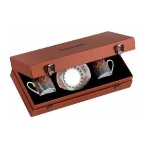 Geschenkbox Tasse & Untertasse Missoni Luxury Gift Box Zig Zag Jarris 156 120 ml (Set von 2)