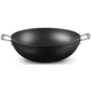 Wok Le Creuset Les Forgées Schwarz cm 32