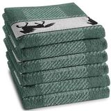 Küchenhandtuch DDDDD Shanti Green 50 x 55 cm (6-Delig)